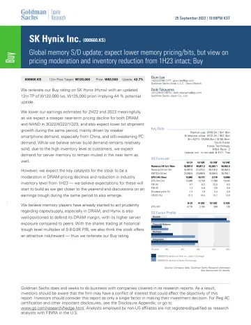 SK Hynix Inc. (000660.KS)_ Global memory S_D update; expect lower memory pricing_bits, but view on pricing moderation and inv...(1)