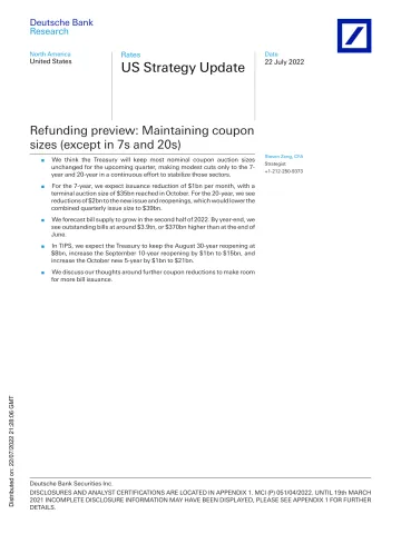 DB-US Strategy Update Refunding preview Maintaining