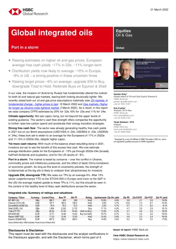 HSBC-全球石油与天然气行业-全球集成油:风暴中的港口-2022.3.21-37页