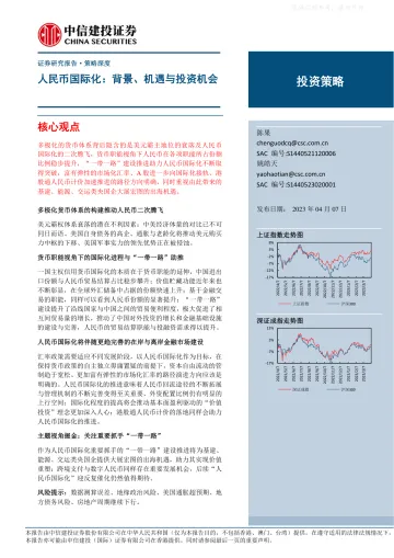 中信建投-投资策略,人民币国际化:背景、机遇与投资机会-230407