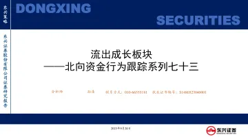 北向资金行为跟踪系列七十三：流出成长板块-20230920-东兴证券-25页