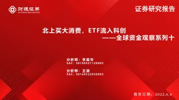 全球资金观察系列十：北上买大消费，ETF流入科创-20220604-财通证券-31页