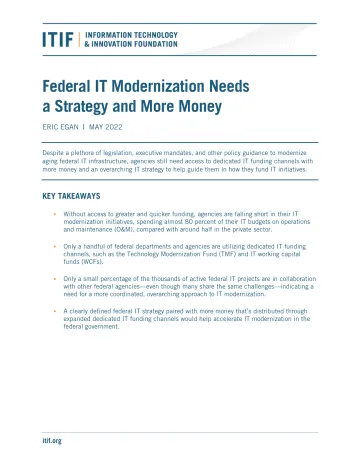 ITIF-联邦IT现代化需要战略和更多资金(英)-2022.5-20页
