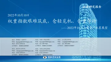 2022年10月大类资产配置展望:权重指数艰难筑底,仓轻觅机、仓重等待-20221010-国泰君安-45页