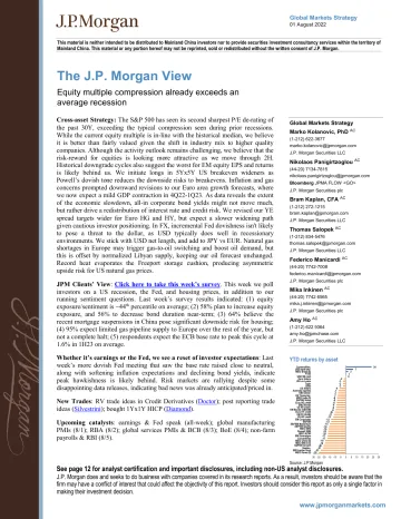 Equity multiple compression already exceeds an average recession