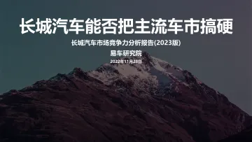2023长城汽车市场竞争力分析报告-40页