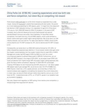 China Feihe Ltd. (6186.HK)_ Lowering expectations amid low birth rate and fierce competition, but retain Buy on compelling ri...(1)
