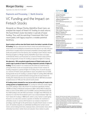 GPN.N-Morgan Stanley-Payments and Processing VC Funding and the Impact on Fintec.