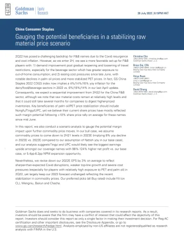 China Consumer Staples_ Gauging the potential beneficiaries in a stabilizing raw material price scenario(1)