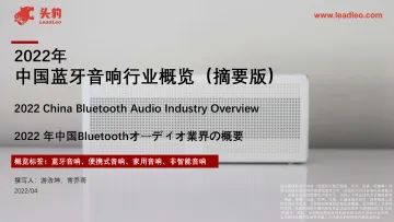 2022年中国蓝牙音响行业概览(摘要版)-2022.08-23页-WN8