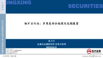 东兴证券-铁矿石行业深度:多角度拆分梳理及远期展望-230331