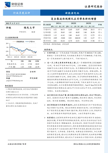 新能源电池行业月度点评:复合集流体规模化应用带来新的增量-20221115-财信证券-16页