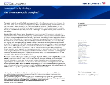European Equity Strategy Has the macro cycle trou
