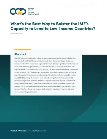 全球发展中心-增强IMF向低收入国家贷款能力的最佳方式是什么？（英）-2022.9-17页