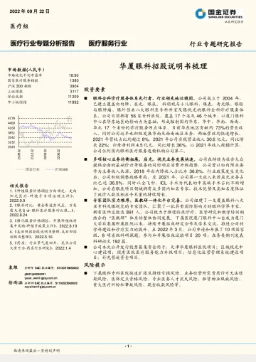 医疗行业专题分析报告:华厦眼科招股说明书梳理-20220922-国金证券-17页