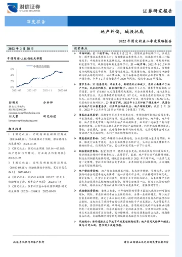 2022年固定收益二季度策略报告：地产纠偏，城投托底-20220328-财信证券-35页