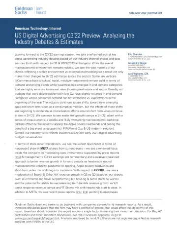 Americas Technology_ Internet_ US Digital Advertising Q3'22 Preview_ Analyzing the Industry Debates & Estimates(1)