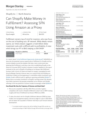 SHOP.N-Morgan Stanley-Shopify Inc Can Shopify Make Money in Fulfillment Assessin.