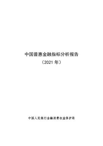 中国普惠金融指标分析报告(2021年)-40页