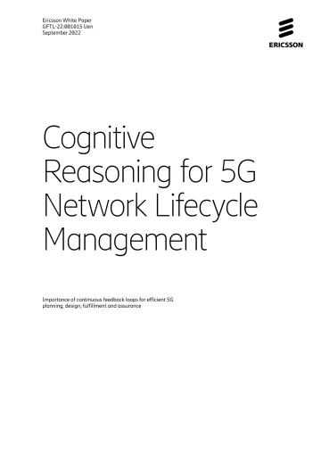 Ericsson-5G网络生命周期管理的认知推理(英)-2022.9-25页