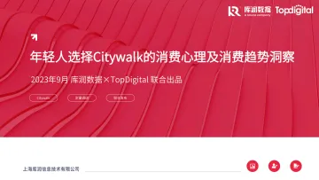 年轻人选择Citywalk的消费心理及消费趋势洞察-库润&TD-2023.09-30页-WN10