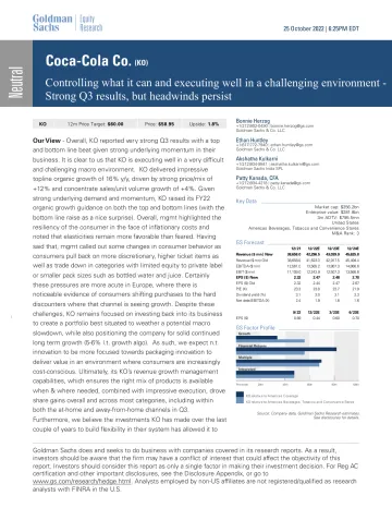 Coca-Cola Co. (KO)_ Controlling what it can and executing well in a challenging environment - Strong Q3 results, but headwind...(1)