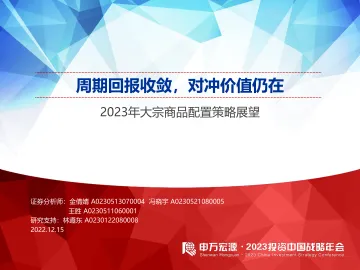 2023年大宗商品配置策略展望:周期回报收敛,对冲价值仍在-20221215-申万宏源-50页