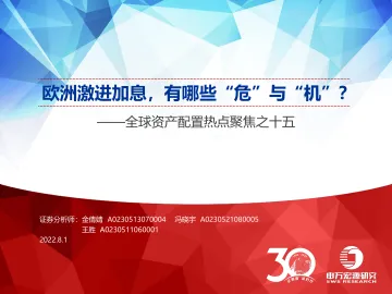 全球资产配置热点聚焦之十五:欧洲激进加息,有哪些“危”与“机”?-20220801-申万宏源-50页