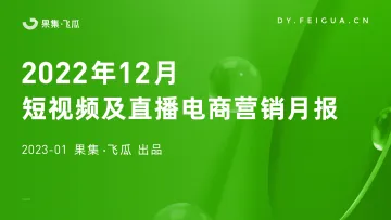 2022年12月短视频及直播电商营销月报-果集·飞瓜-27页