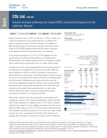 CSL Ltd. (CSL.AX)_ Volume recovery underway but margin_ROIC uncertainties keep us on the sidelines; Neutral(1)