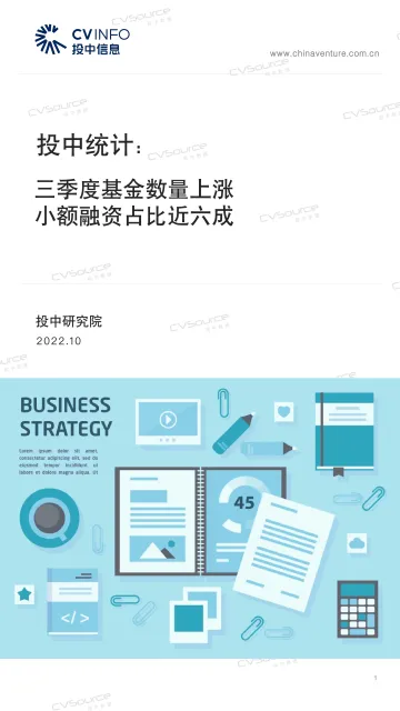 投中统计：三季度基金数量上涨，小额融资占比近六成-18页