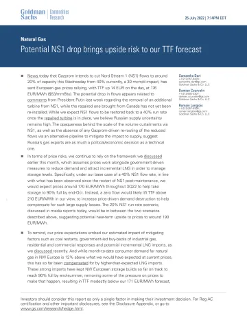 Natural Gas_ Potential NS1 drop brings upside risk to our TTF forecast(1)