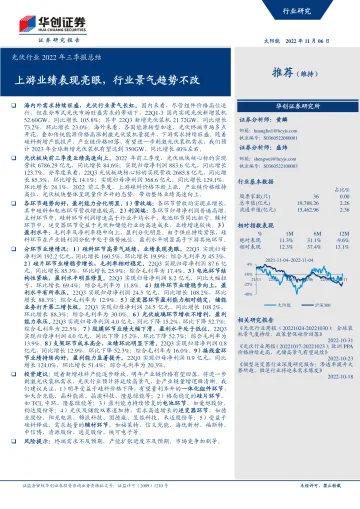 光伏行业2022年三季报总结:上游业绩表现亮眼,行业景气趋势不改-20221106-华创证券-33页