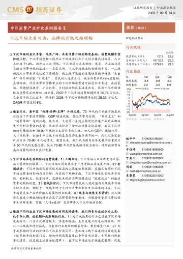 中日消费产业对比系列报告3:下沉市场大有可为,品牌化升级之路顺畅-招商证券-2023.9.14-83页