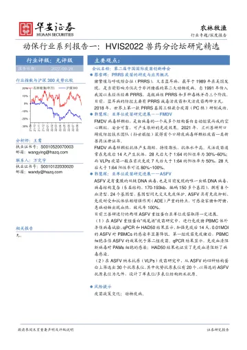 动保行业系列报告一:HVIS2022兽药分论坛研究精选-20220929-华安证券-20页