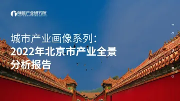 2022年北京市产业全景分析报告-前瞻产业研究院-2022-111页