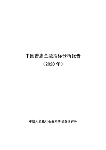 中国普惠金融指标分析报告(2020年)-32页