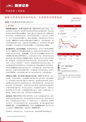 化妆品行业2022年6.18美妆电商大促点评:618大促美妆整体相对承压,优质国货品牌势能强-20220624-西部证券-19页