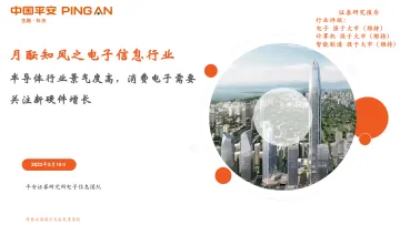 月酝知风之电子信息行业:半导体行业景气度高,消费电子需要关注新硬件增长-20220516-平安证券-22页