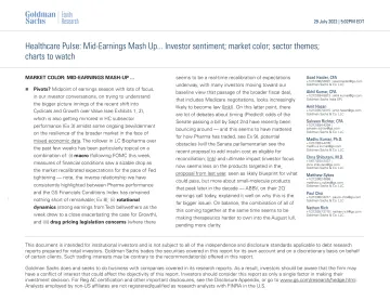 Healthcare Pulse_ Mid-Earnings Mash Up... Investor sentiment; market color; sector themes; charts to watch(1)