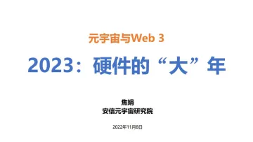 传媒行业元宇宙与Web 3:2023,硬件的“大”年-20221108-安信证券-35页