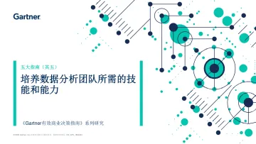 Gartner-培养数据分析团队所需的技能和能力-10页