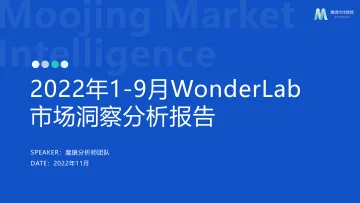 【魔镜市场情报】2022年WonderLab市场洞察分析报告-39页