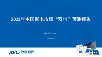 2022年中国彩电市场“双11”预测报告-7页-WN9