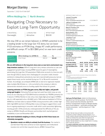 AFRM.OQ-Morgan Stanley-Affirm Holdings Inc Navigating Chop Necessary to Exploit Lo..