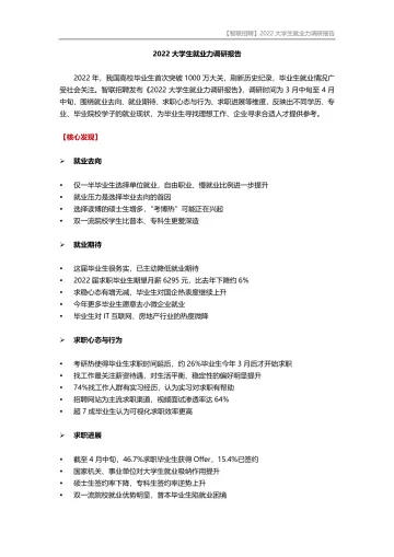 2022大学生就业力调研报告-19页