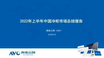 【家电报告】2022年上半年中国冷柜市场总结报告-10页