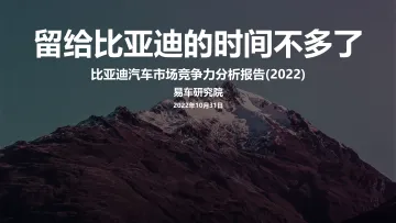 2022比亚迪汽车市场竞争力分析报告-40页
