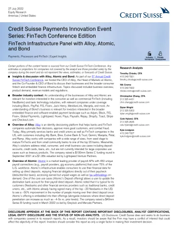 CS-Payments, Processors and FinTech Expert Insights
