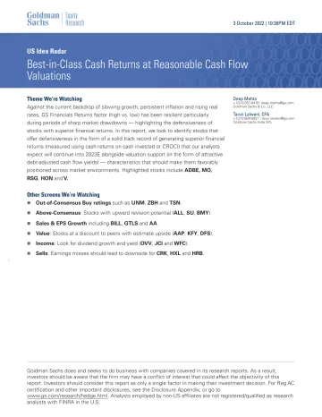 US Idea Radar_ Best-in-Class Cash Returns at Reasonable Cash Flow Valuations(1)